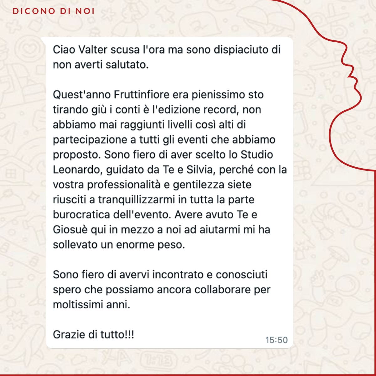 "Sono fiero di avervi incontrato..." quando un messaggio ti riempie di orgoglio
